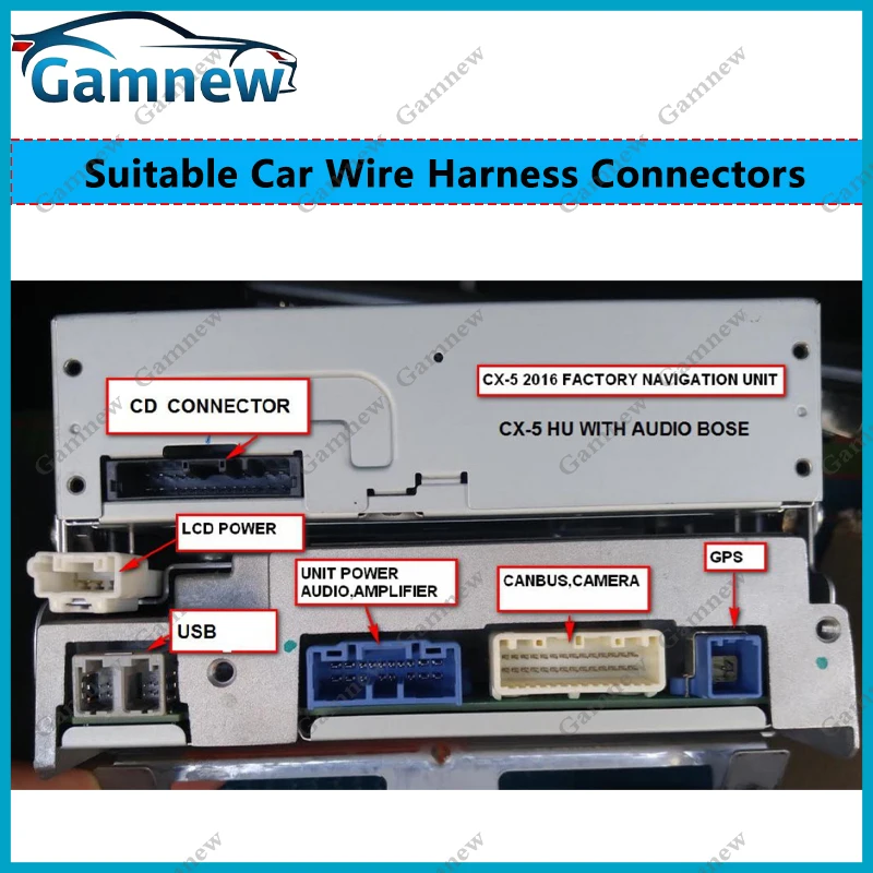 سيارة سلك تسخير محول Canbus صندوق أندرويد راديو كابلات الطاقة فك لمازدا 3 Axela CX-4 CX-5 CX4/CX5 BNR-MZD04