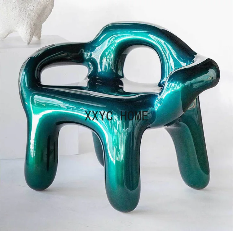 

Special-shaped elbow armrest leisure chair, creative Italian recliner, living room light luxury Internet celebrity chair