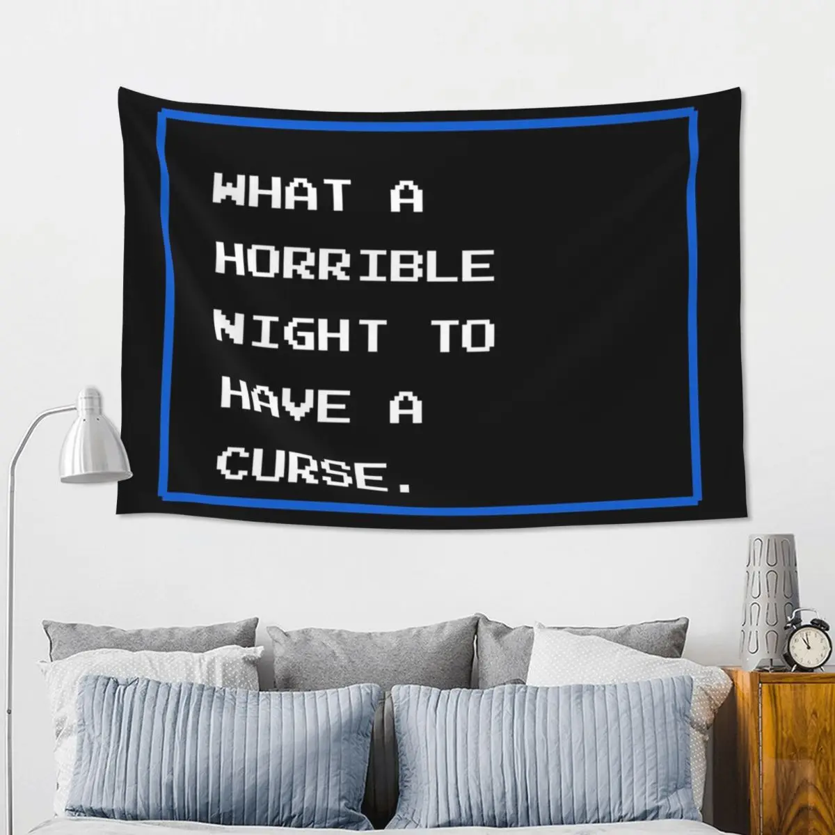What A Horrible Night To Have A Curse Castlevania Game Tapestry Hippie Wall Hanging Aesthetic Home Decor Tapestries
