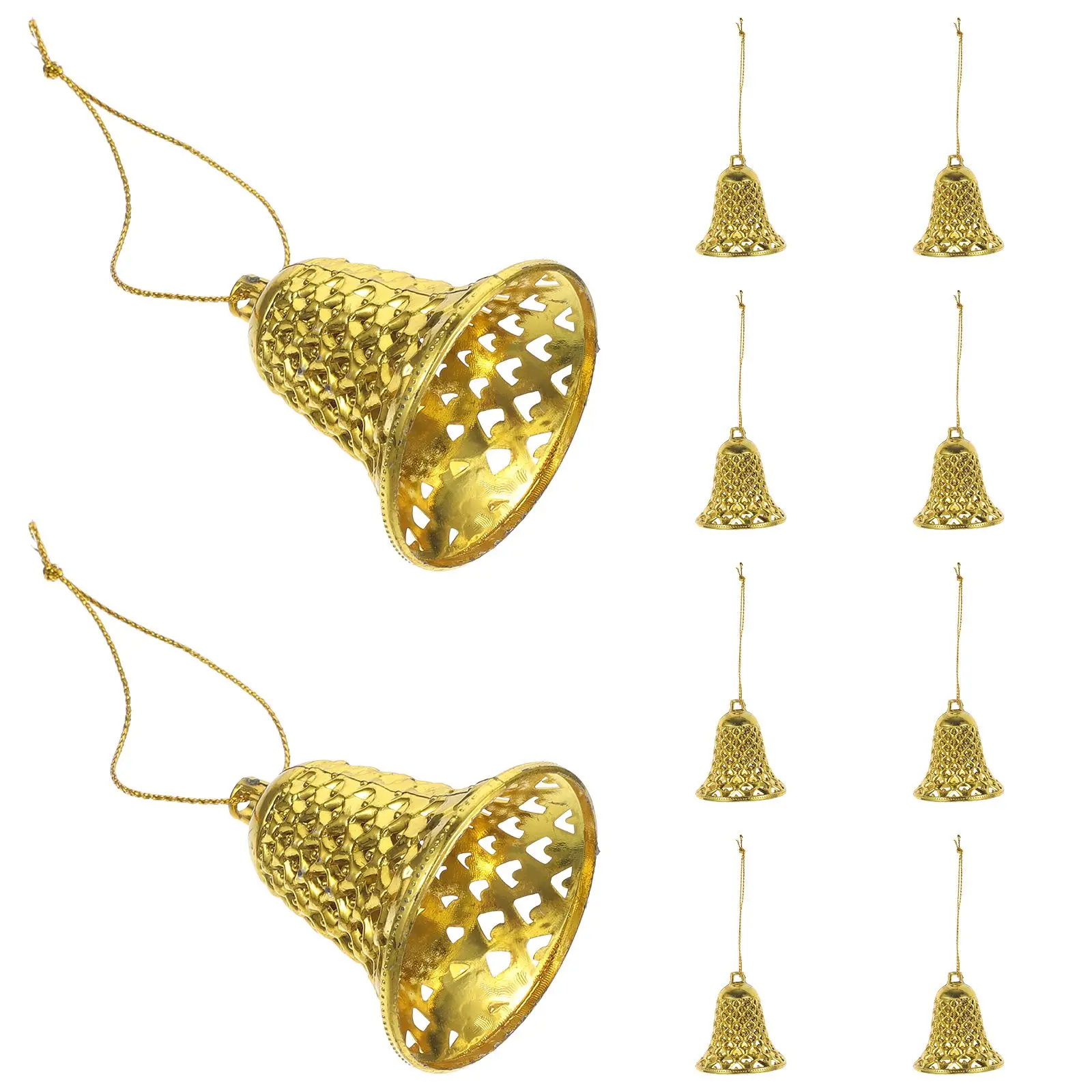 

Christmas Tree Decorations Hanging Bell naments Xmas Supplies Pendant Winter Party Wedding Home Decor Safe Plastic Materials