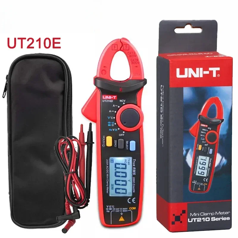 UNI-T UT210E Mini Clamp Meter Multimeter Digital Electric Tools DC AC Clamp VFC Capacitance Non Contact Multimeter Clamp Meter.