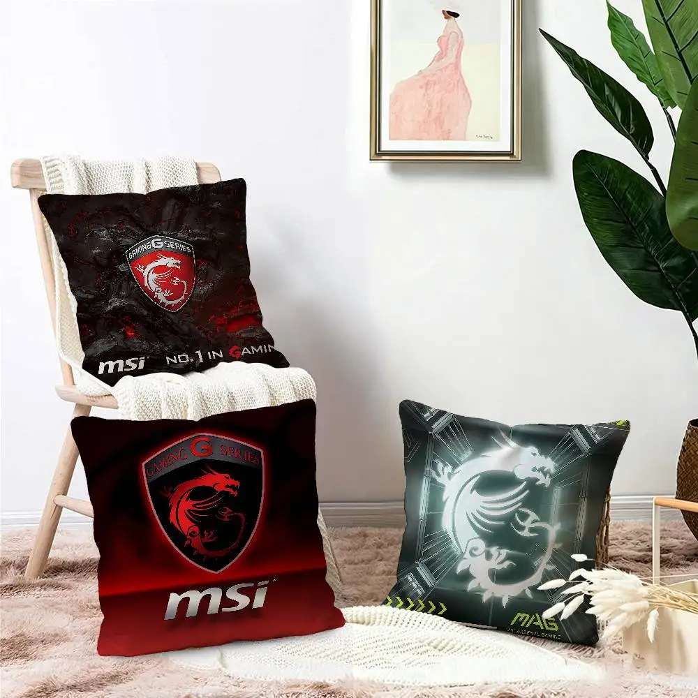 Gaming Dragon-MSI Pillow Cushion Cover Pillowcase Living Room Sofa Home Decor Customized