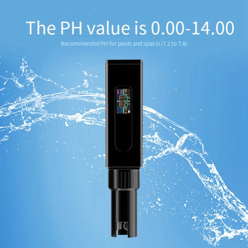 Digital 5-In-1 Water Meter PH, TDS, EC, Salinity%, And Temp,Pen-Type Tester For Hydroponics, Pool, Aquariums