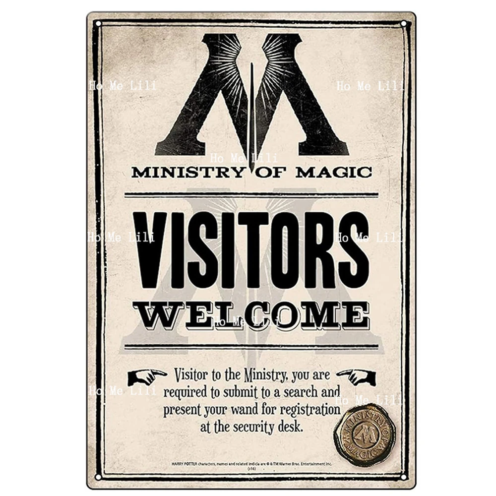 

Ministry Of Magic Vintage Retro Style Funny Metal Signs Pub Home Garage Farmhouse Wall Decor