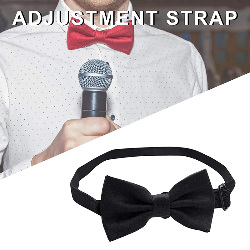 10-50pcs Bow Tie Elastic Strap Adjustable Multipurpose Belt For Adults Unisex All Type Of Bowties Necktie Suspenders Black