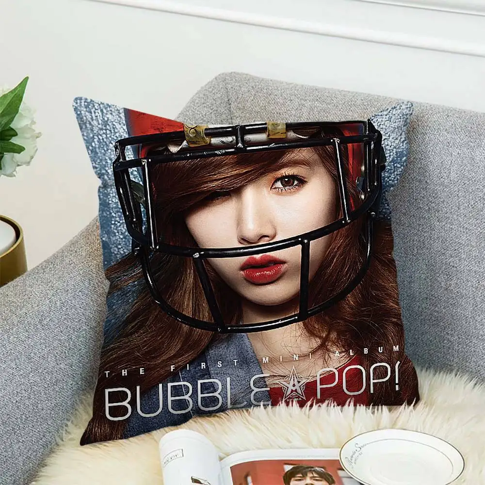

KPOP Kim Hyun A Pillow Case Double-Sided Printing Cushion Cover 45x45 Decorative Cushions Sofa Home Decor Soft Pillowcase