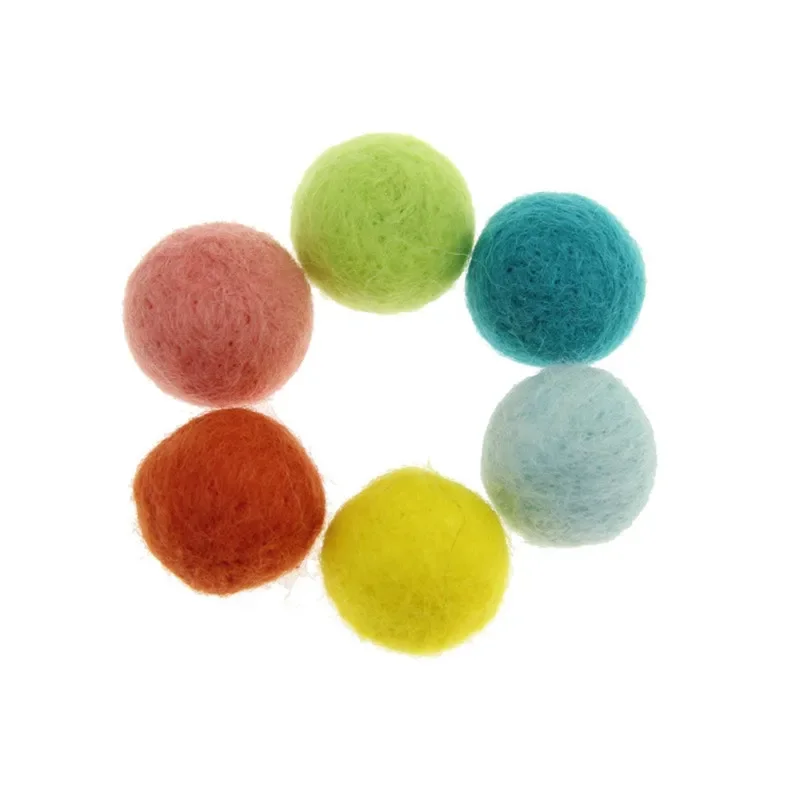 Round Wool Felt Balls, Pom Poms, Handmade DIY Christmas Gifts, 3cm, 10Pcs per Lot