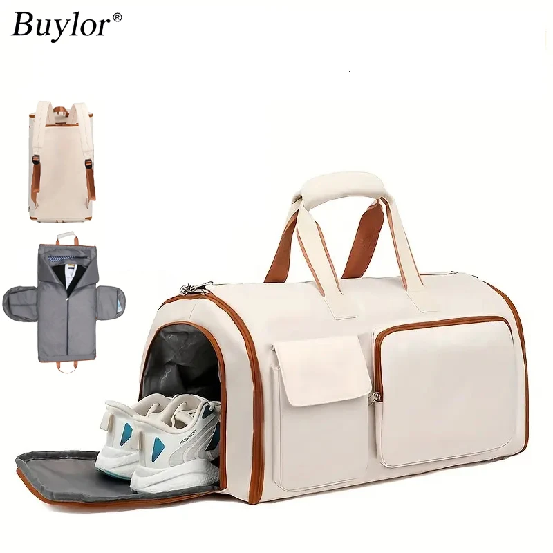 

Buylor 2in1 Travel Suit Bag Convertible Garment Bag Wearable Folding Storage Hanging Clothes Bag Crossbody Convertible Backpacks