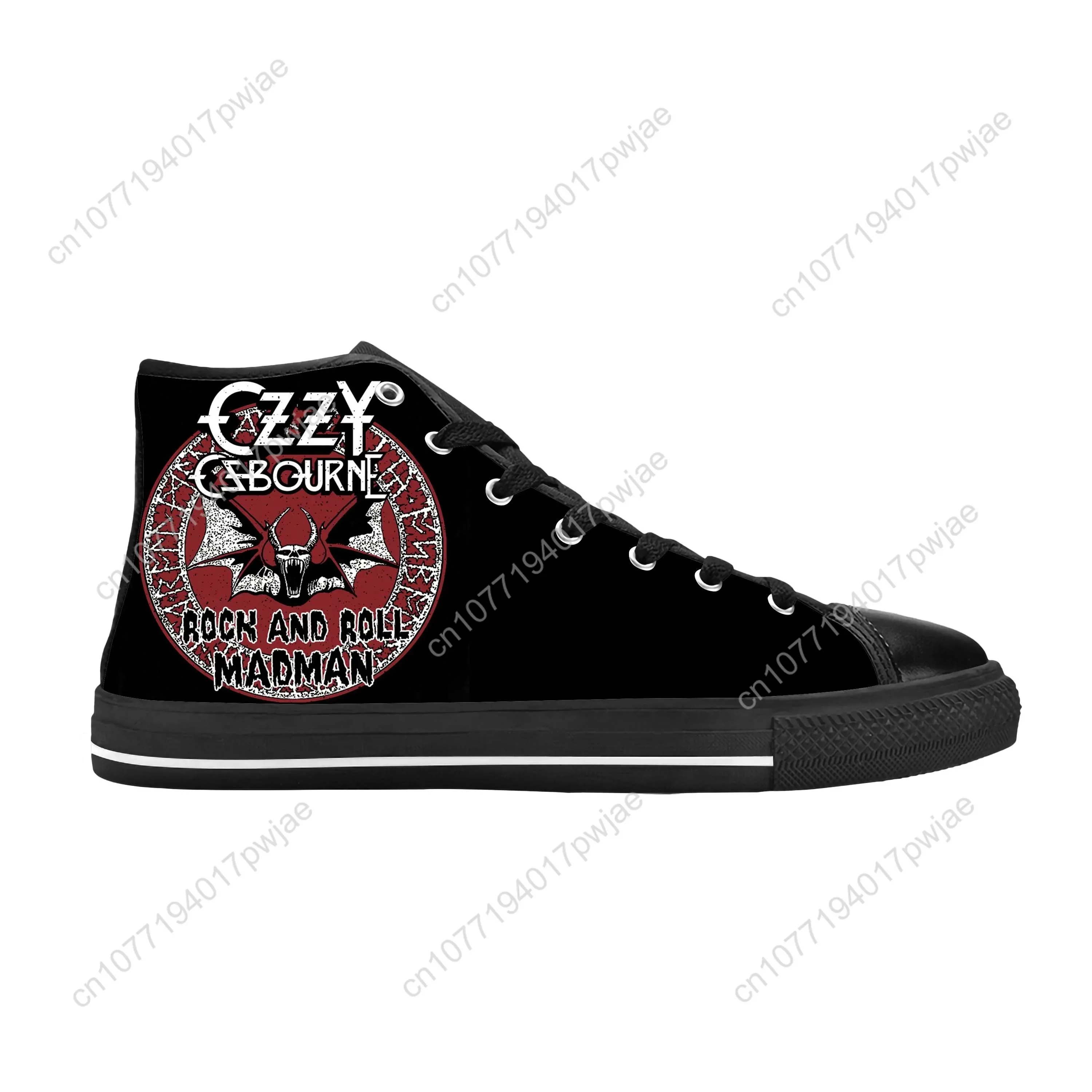 Ozzy Osbourne Rock Band Music Horror Gothic Cool Casual Cloth Shoes High Top Comfortable Breathable 3D Print Men Women Sneakers