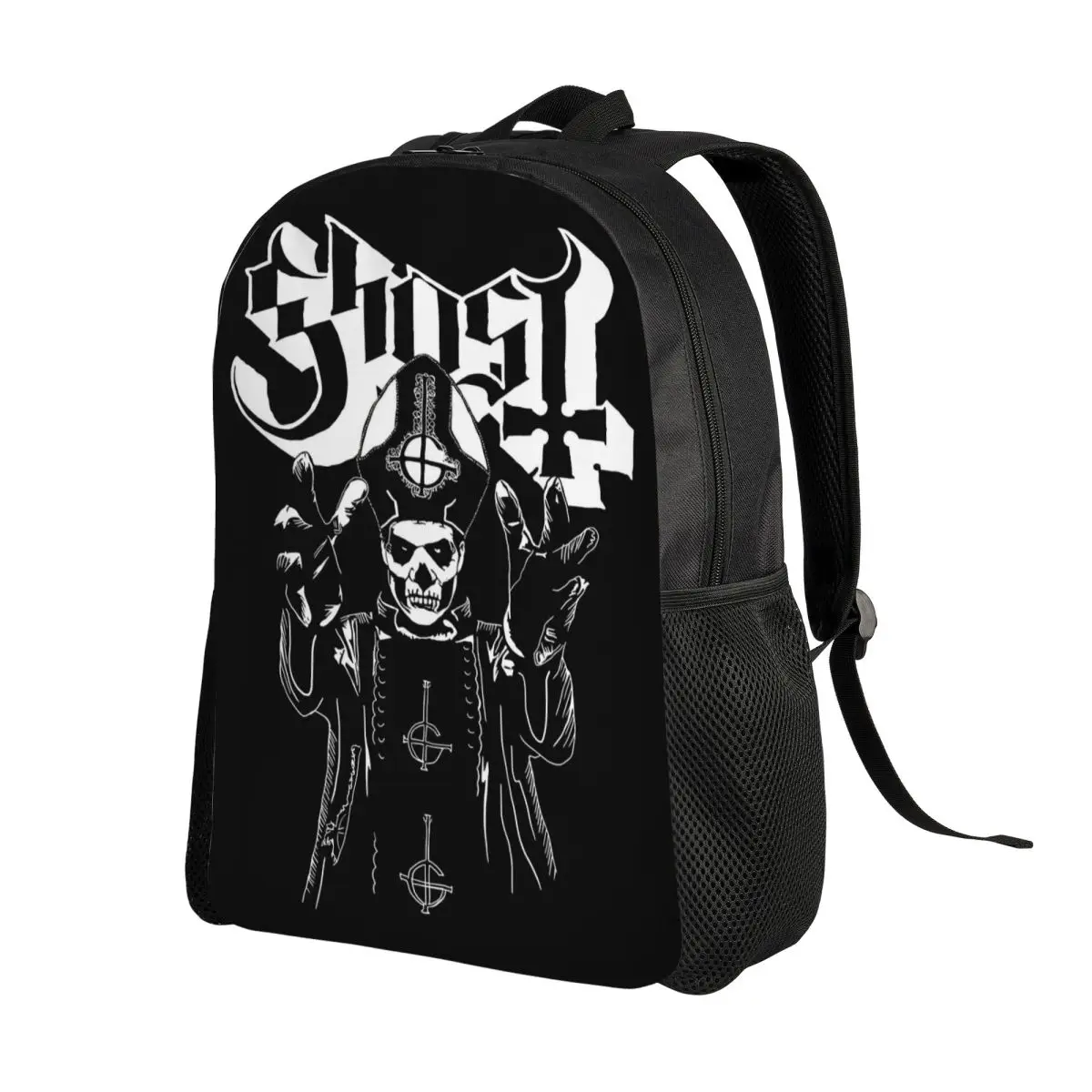 حقيبة ظهر مخصصة للكمبيوتر المحمول G-Ghosts Rock Punk للرجال والنساء حقيبة كتب أساسية لطلاب المدارس الجامعية حقيبة شعبية
