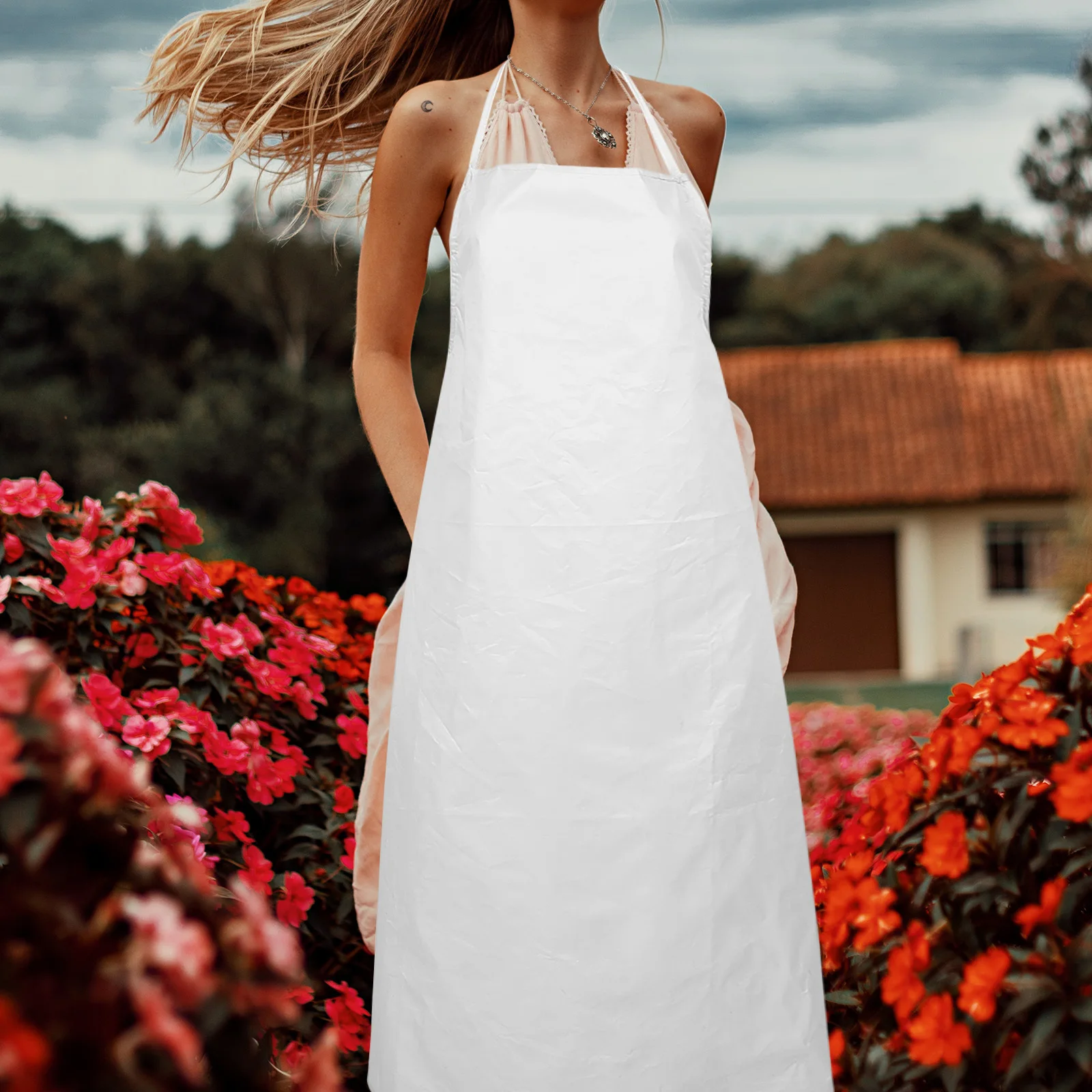 

Universal Fit Waterproof Apron for Cooking Baking Cleaning Oil Resistant Dishwashing Kitchen Workwear Adult