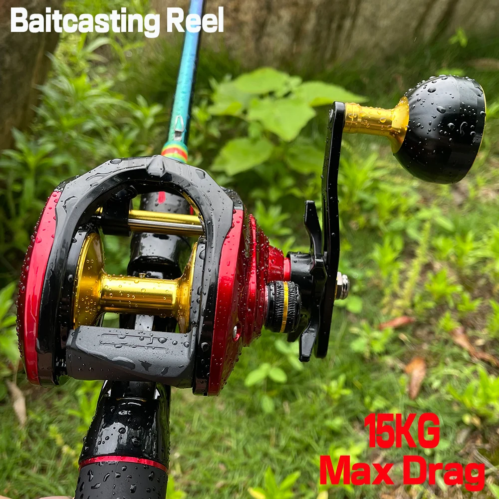 ultra light fishing reel baitcasting roda jig pesca casting reel para catfish bass carp 641 relacao de engrenagem profissional 01