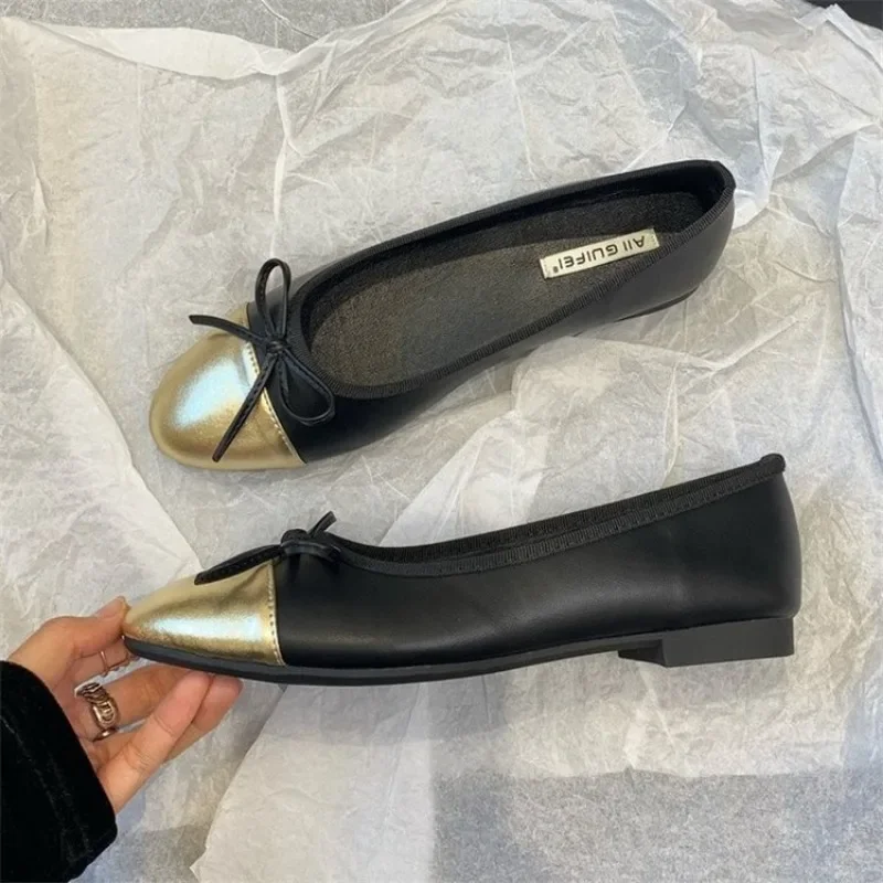 Spring Fall Low Heel Round Head Fashion Women's Loafers Women's Flat Light Toe Loafers. Zapatos Mujer  Women Flat Shoes