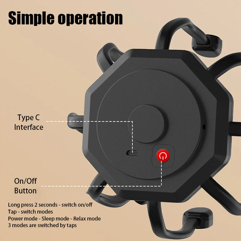 Massaggiatore elettrico per cuoio capelluto Massaggiatore per testa portatile senza fili Mal di testa Rilassamento profondo Antistress Massaggio meridiano Strumenti per artigli