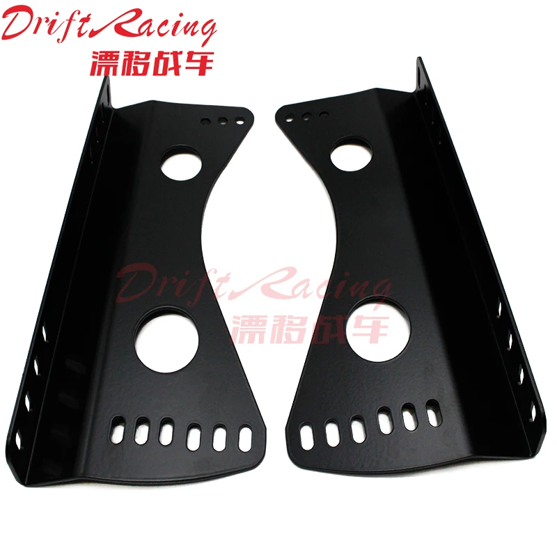 2pcs Vehicle black Bucket Seat Side Mounts Brackets Modification Universal Car Styling Seat Mounts Brackets  iron black