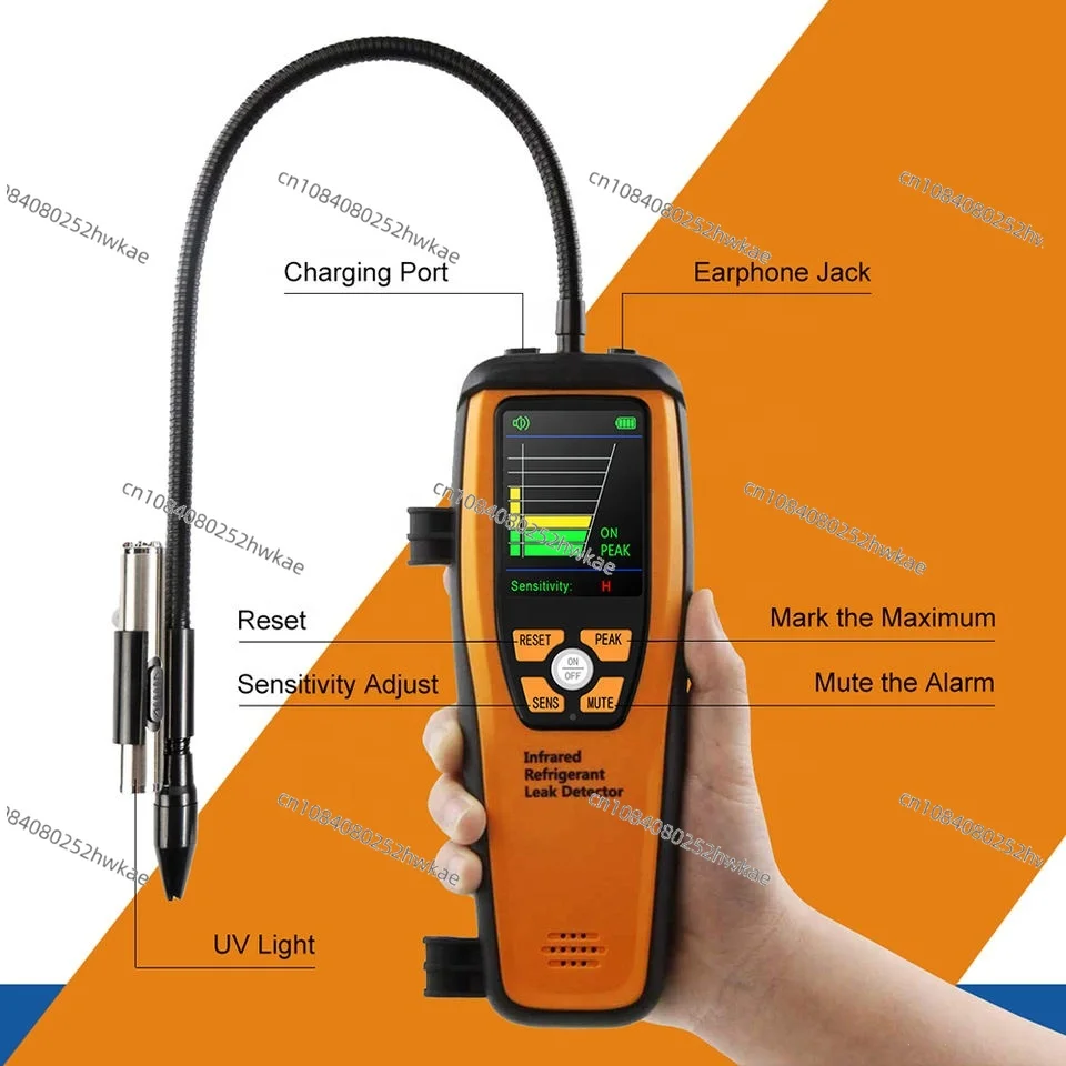 HVAC Refrigerant Leak Detector Halogen Gas Sniffer, Air Conditioning Detection, Automotive Gas Finder, R22 R410A R134A R1234YF