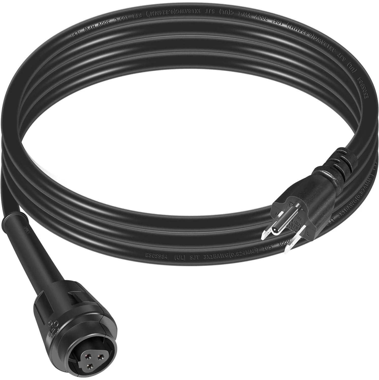ANX 48-76-4008 8FT Quick-Lok-Kabel für Milwaukee-Bohrmaschinen und Sägen, 18AWG 125V 10A NEMA5-15P geerdetes Hochleistungskabel – Detail 7