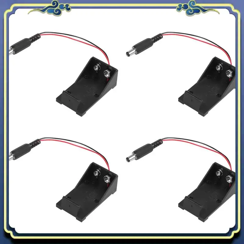 Portable 4X 9V Volt Battery Holder Box Case Plug 5.5X2.1 For Arduino Breadboard Power Supply
