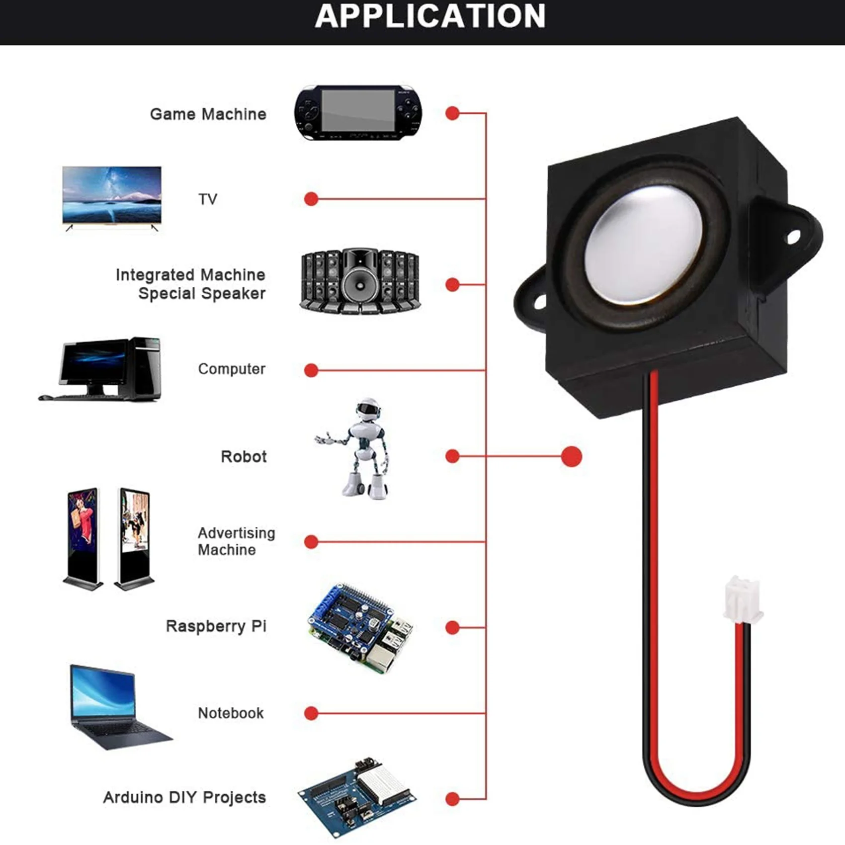 ลำโพง4โอห์ม3วัตต์2ชิ้นสำหรับลำโพงขนาดเล็กแบบช่องเดียวแบบลำโพงมือถือพกพา