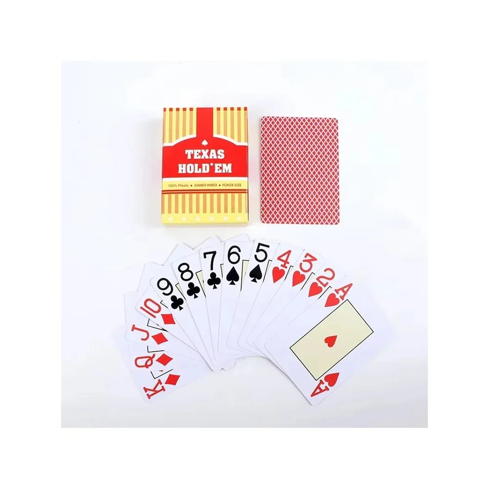 Set Waterproof Playing Cards for Baccarat Texas Hold'em, Durable Smooth Poker Cards for Bridge Casino Home Party Games