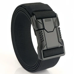 New Quick Release Pluggable Buckle Men Belt Breathable Elastic Outdoors Belts For Men Elastic Pants Belt