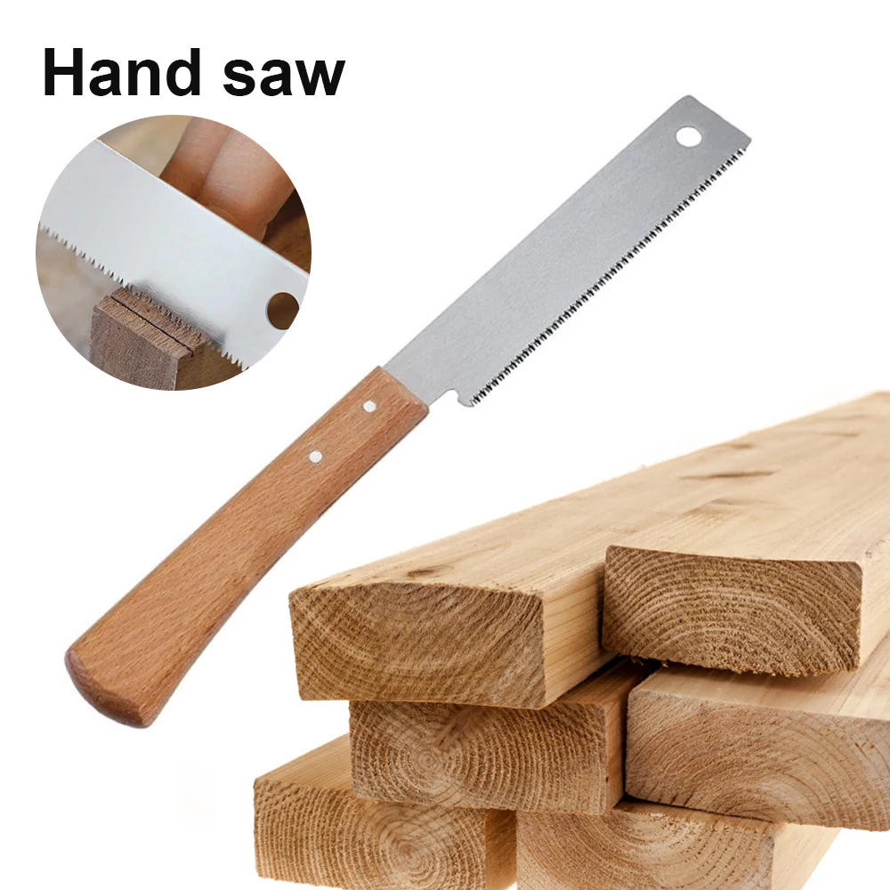 Japanese Style Hand Saw Wiht Non-slip Wooden Handle 12in Pull Saw Flush Saw Woodworking Plastic Cutting Tool Sharp Hand Saw