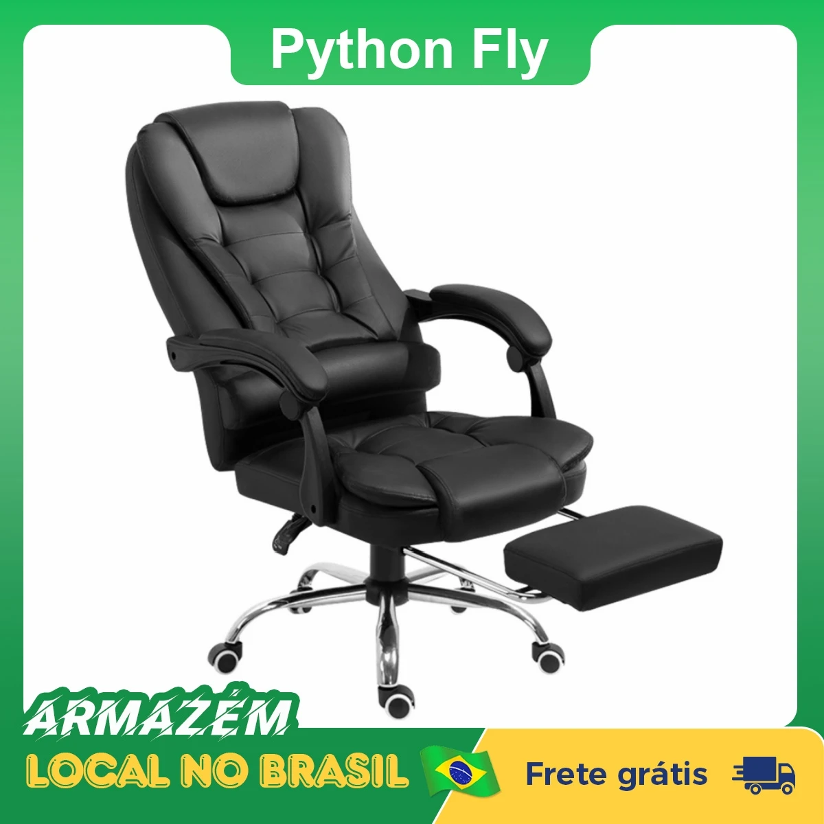 Cadeira de computador Python Fly, cadeira executiva para escritório em casa, cadeira sofá, cadeira ergonômica, cadeira para jogo