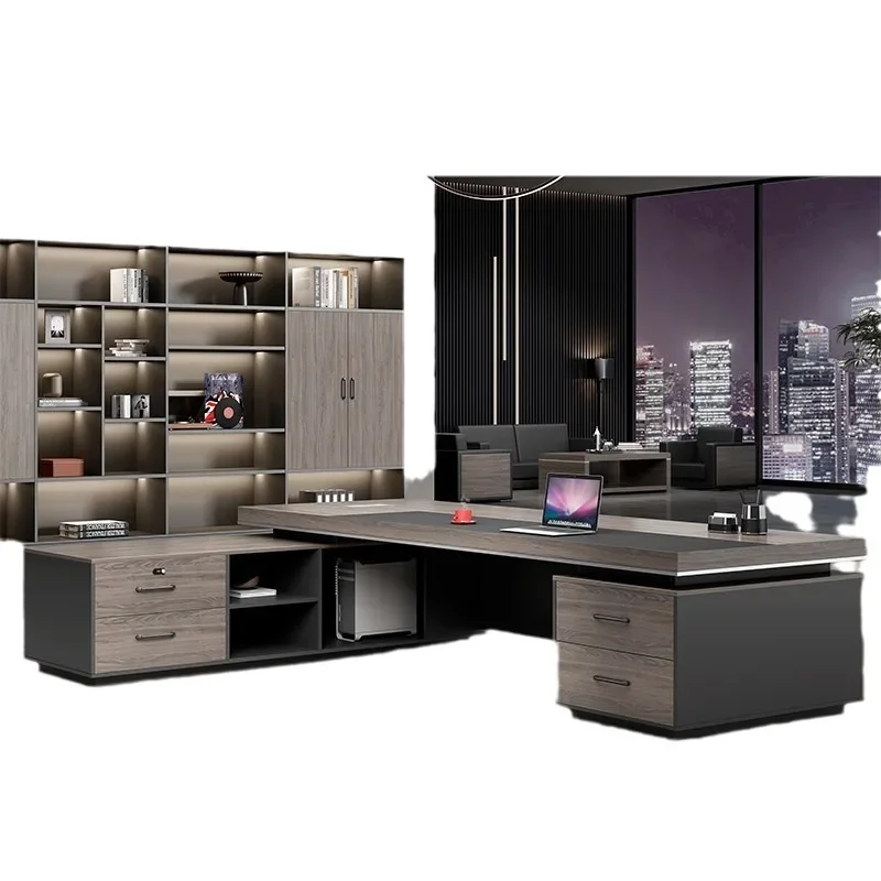 

Boss desk, office, combination, simple, modern, large desk, office furniture