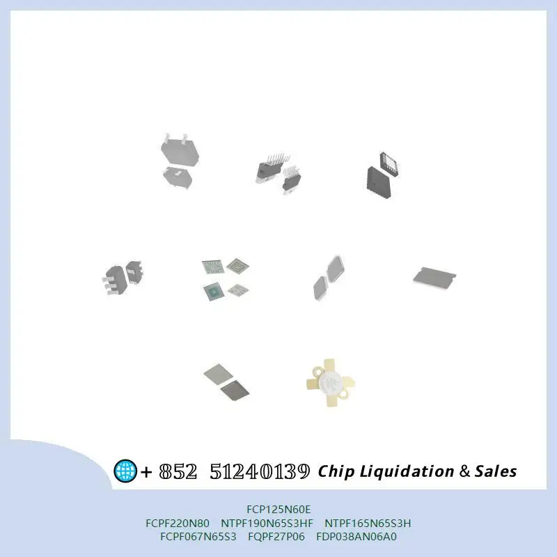 chip-circuito-integrado-chip-mcu-fcp125n60e-fcpf220n80-ntpf190n65s3hf-ntpf165n65s3h-fcpf067n65s3-fqpf27p06-fdp038an06a0