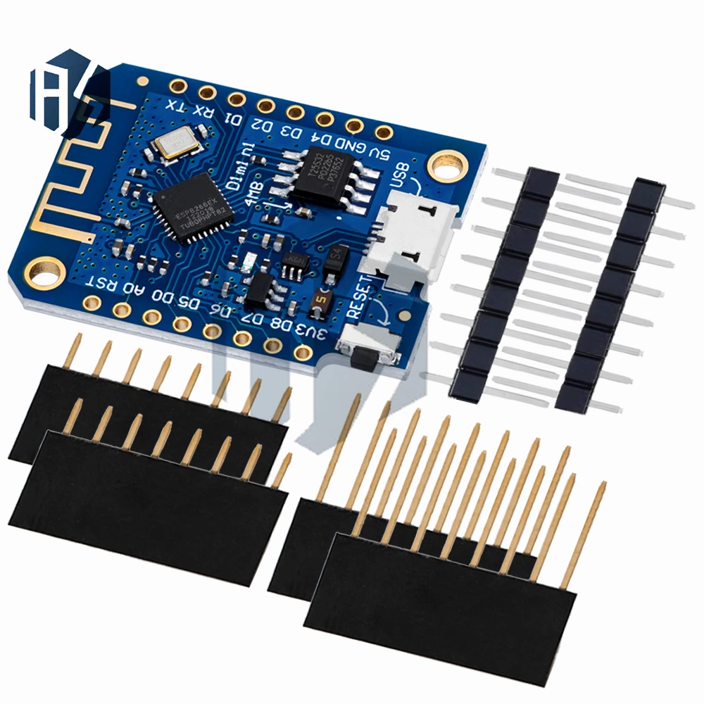 Papan Pengembangan Wemos D1 Mini V3.0.0 ESP8266 – Modul IoT WiFi dengan USB CH340, Flash 4MB UNTUK Arduino