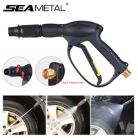 SEAMETAL High Pressure Car Wash Water Gun Swivel Adjustable Nozzle Car Detailing Washing Foam Sprayer Trigger Handle Washer Gun