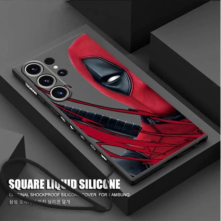 Marvel Iron Man Deadpool Phone Case for Samsung Galaxy S23 S24 Ultra S20 FE S21 S22 Ultra S10 Plus Note 10 20 Ultra Soft TPU