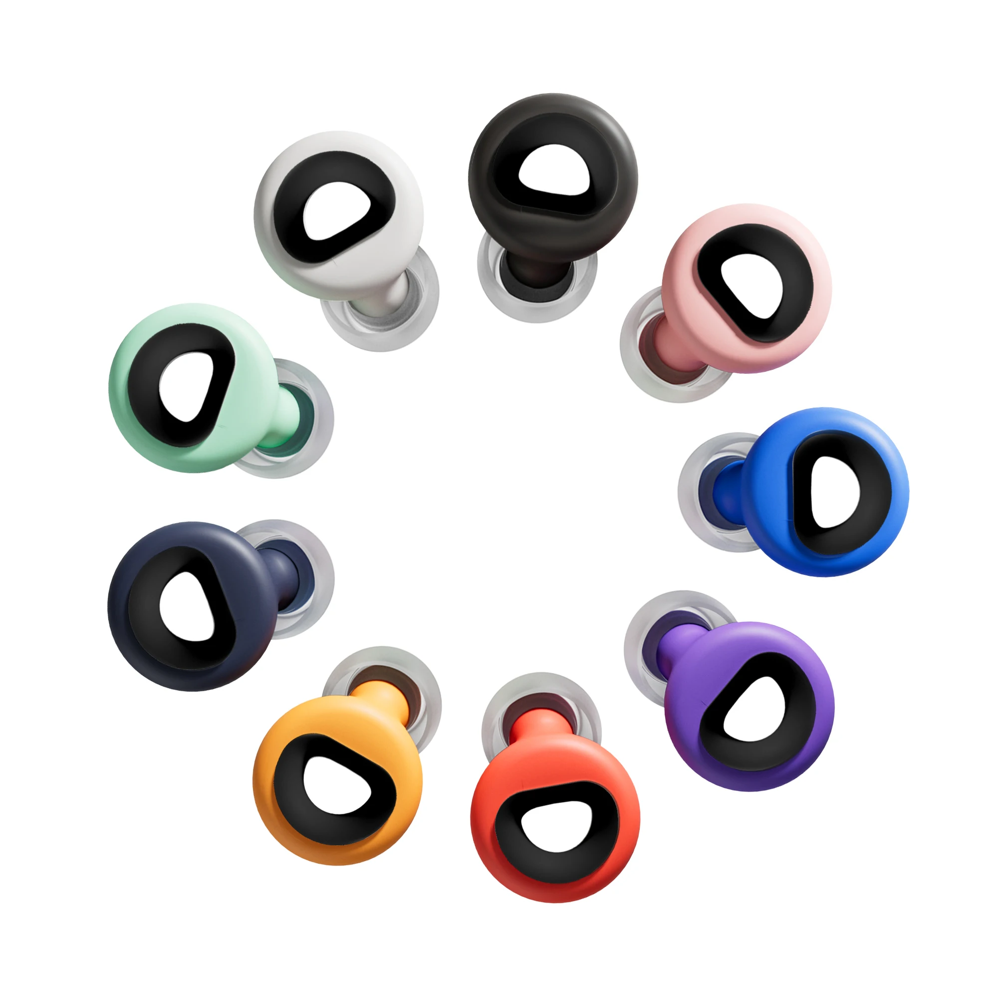 HUAK Reusable Silicone Ear Plug with 6 Sizes S/M/L Tips Anti-Noise Snore Blocker Noise Cancelling Earplug for Motorcycle