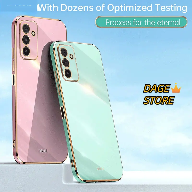 For Samsung Galaxy M13 / F13 4G Plating Soft Silicone 6D Square Case