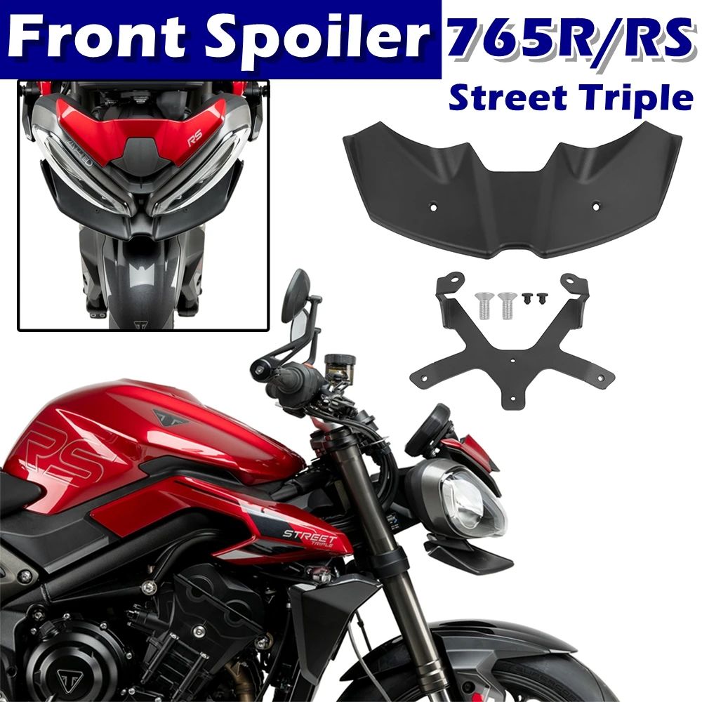 

Для Street Triple 765R 765 R STREET TRIPLE 765RS 765 RS 2023 2024 2025 Мотоцикл Прижимная сила Голый передний спойлер Дефлектор крыла