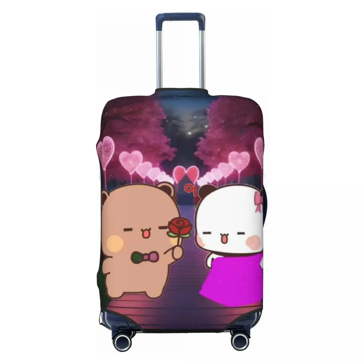 Bubu & Dudu Heart Love Suitcase Cover Travel Protection Flight Practical Luggage Accesories