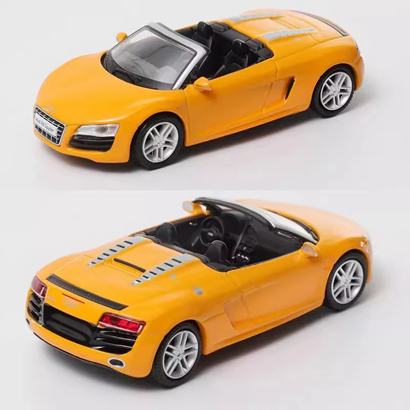 SHADOW Diecast 1:64 Scale R8 V10 Spyder 2010 Convertible Sports Car Alloy Simulation Vehicle Model Collection Decoration Display