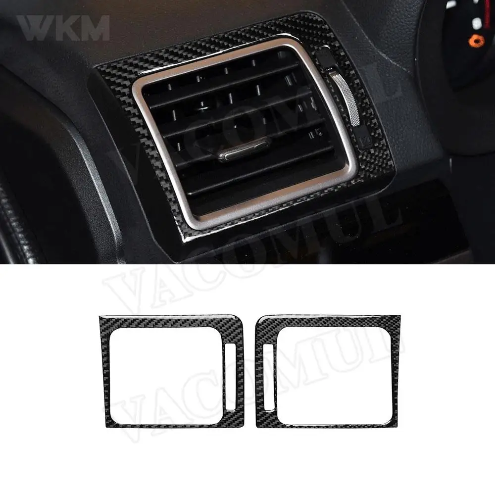 

Carbon Fiber Car Front Dashboard Side Air Conditioner Outlet Air Vent Trim Frame Cover Sticker For Subaru Forester 2016-2018