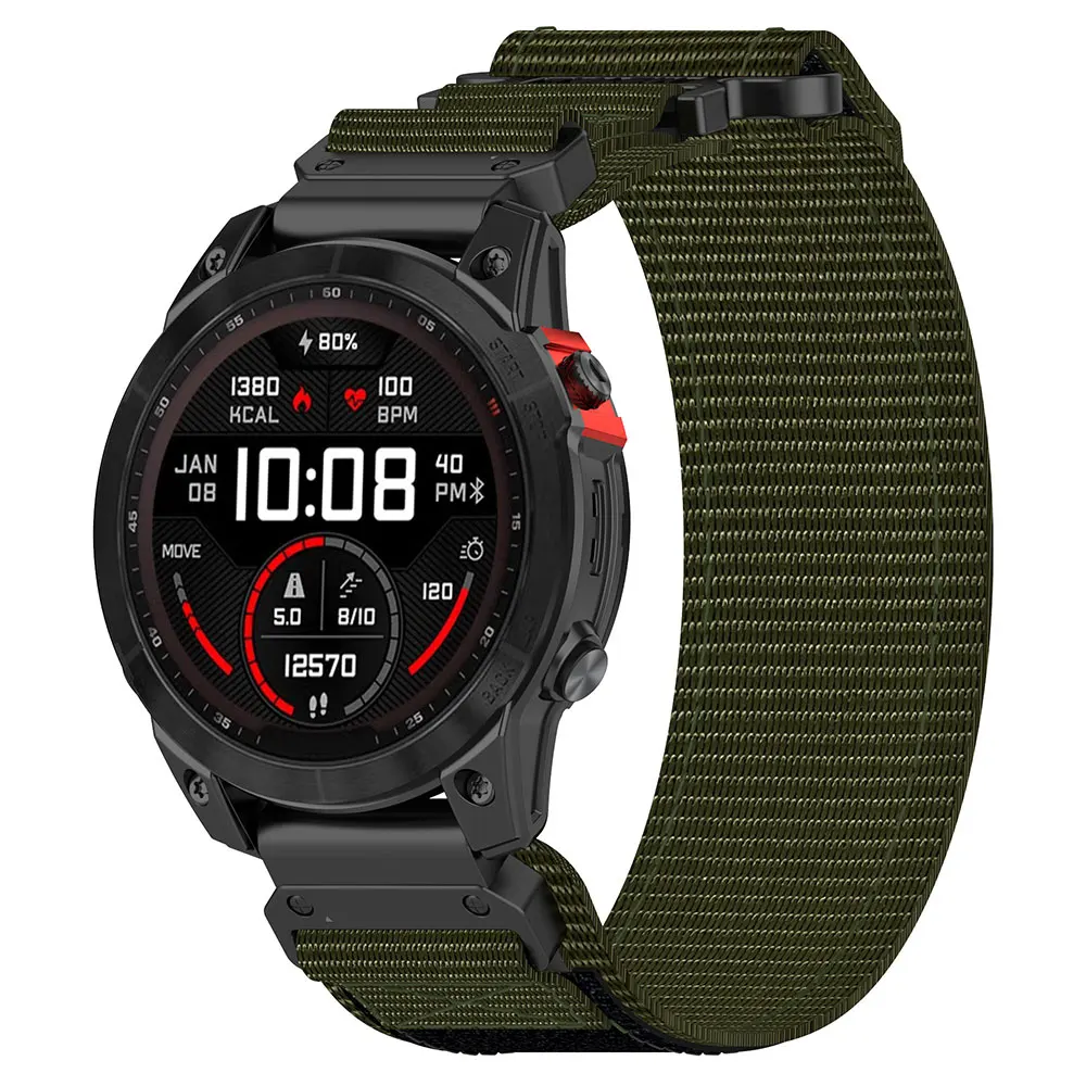 Нейлоновый ремешок для часов с петлей 22 мм 26 мм для Garmin Fenix 7X 7 EPIX 6X 6 5X 5 Plus 3HR, ремешок для браслета Forerunner 935 945 955 965 QuickFit