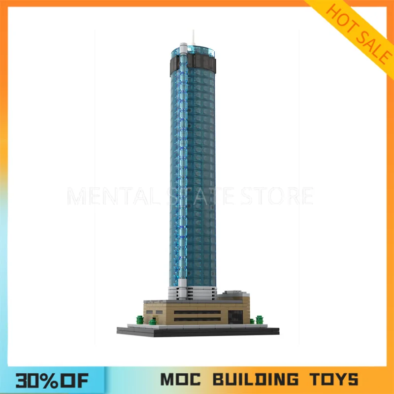 Новинка, 588 шт., индивидуальные MOC Westin Peachtree Plaza, строительные блоки, технологические кирпичи, креативная сборка, образовательная игрушка, праздничные подарки