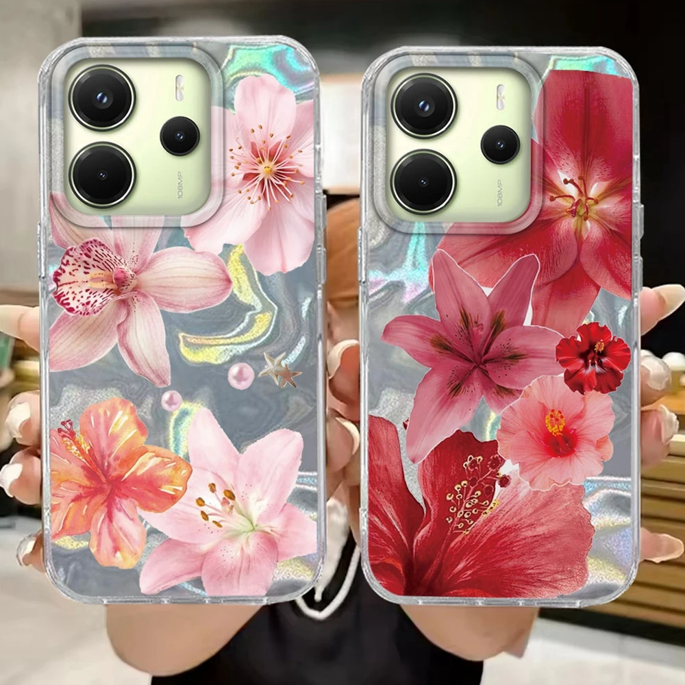 Kirschblüten-Print Handyhülle für Mädchen, Passend für Xiaomi Redmi Note 15 14 13 12 11 10 11S 10S 8 9 Pro 15C 14C 13C A3 A1 A2 9A A5 9C