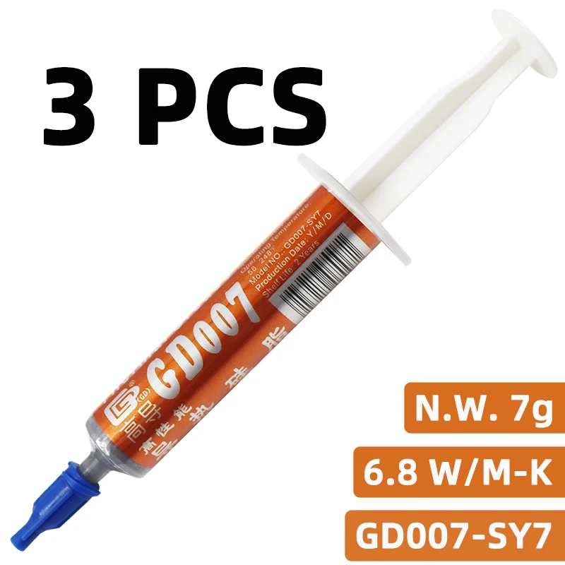 GD007 Koelpasta Geleidend Vet Koellichaam Compound Gips 6.8 W/M-K Voor Game PC PS5 CPU GPU Koeling Koeler 1/3/7/15/30g