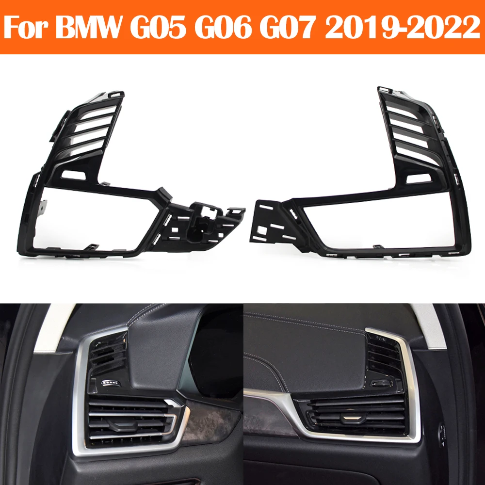 LHD Car Dashboard Left Right Air Conditioner AC Vent Grille Outer Cover Panel For BMW X5 X6 X7 G05 G06 G07 2019-2022 51459483655