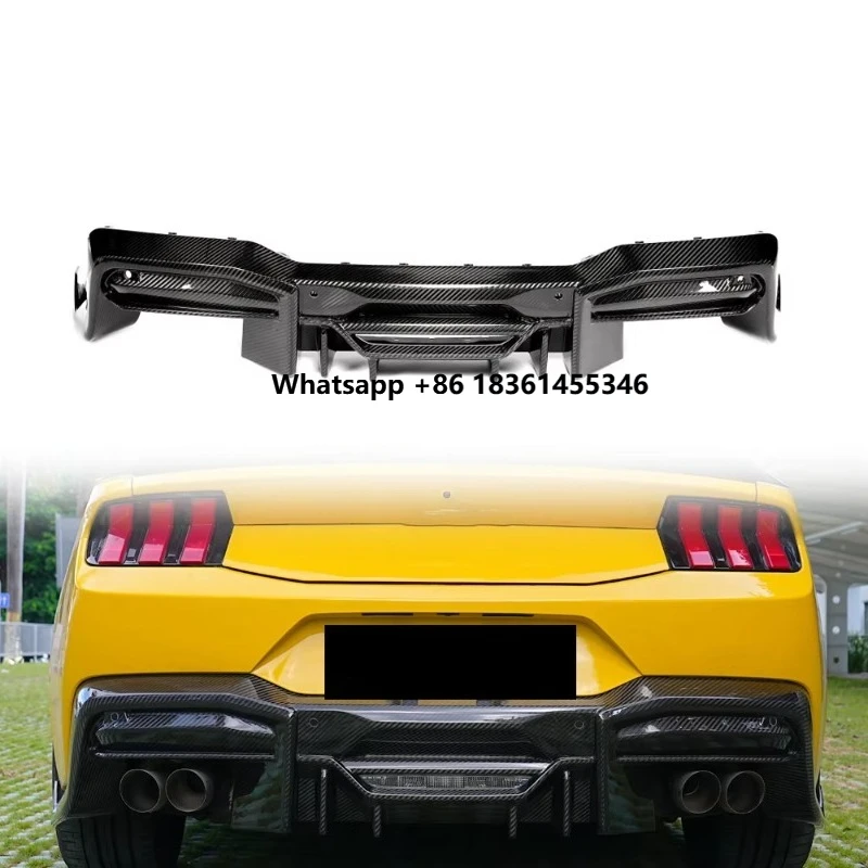 

for Mustang S650 GT Coupe 2024 Carbon Fiber Rear Diffuser Lip Bumper Body Kits