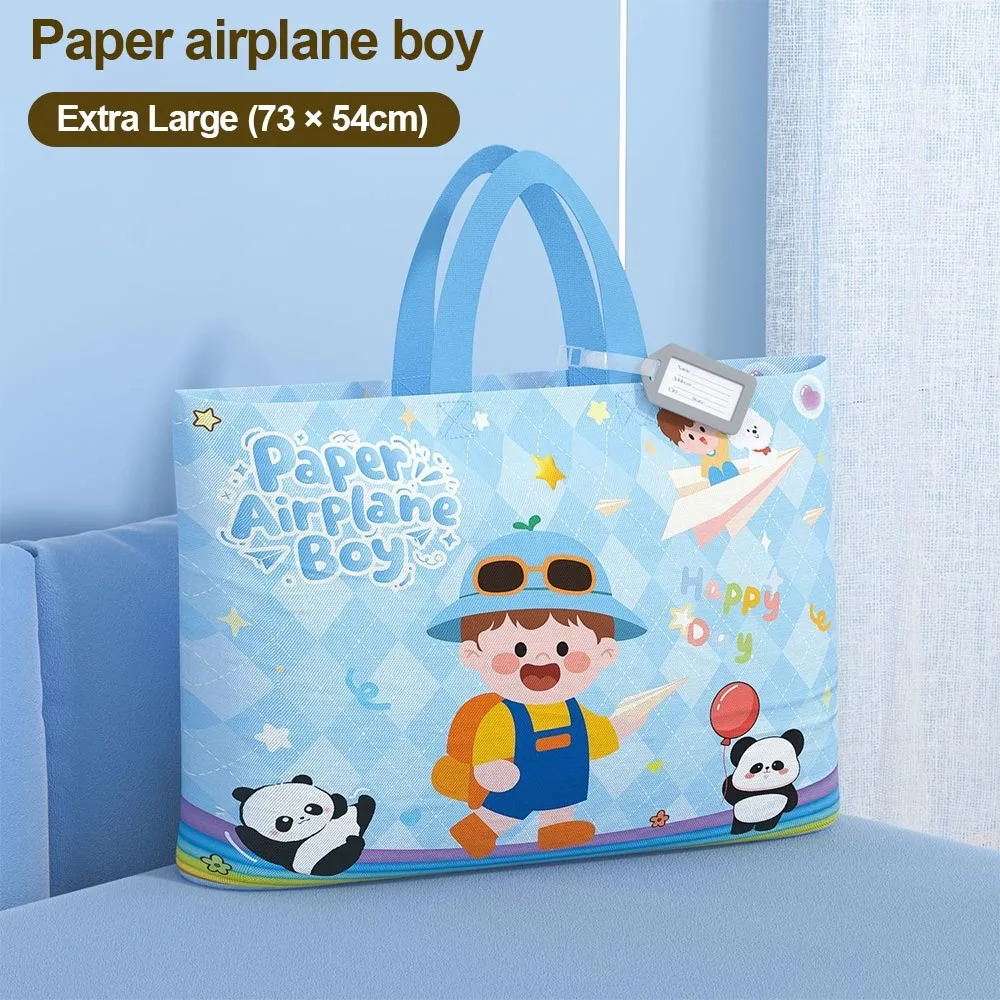 

Cartoon Print Kindergarten Quilt Storage Bag Large Capacity Oxford Cloth Mommy Maternity Bag Foldable Multi-Purpose
