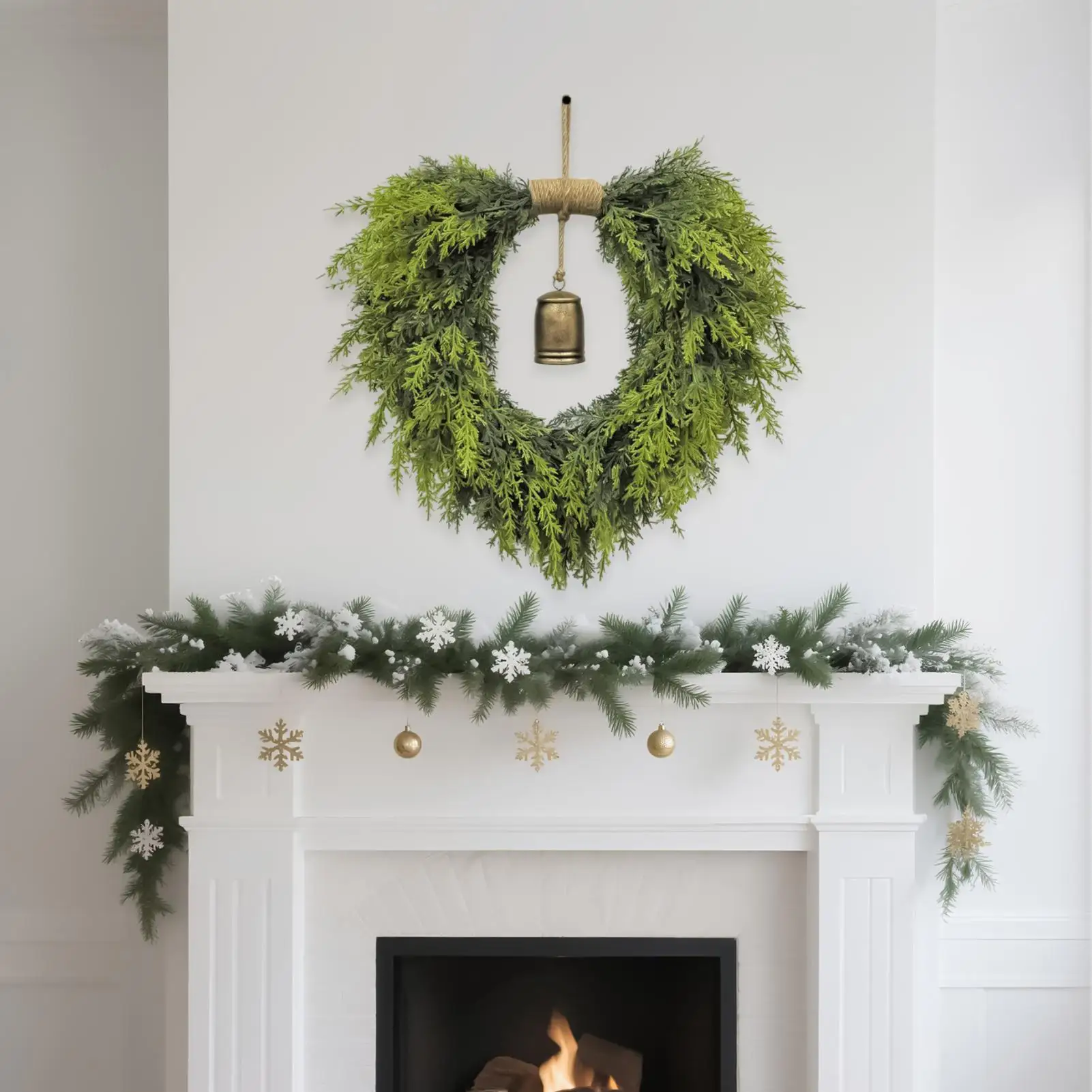 

Рождественский венок Искусственная зелень Реалистичный венок Праздничное украшение Сезонный праздничный декор для окон Домашний стол Стены