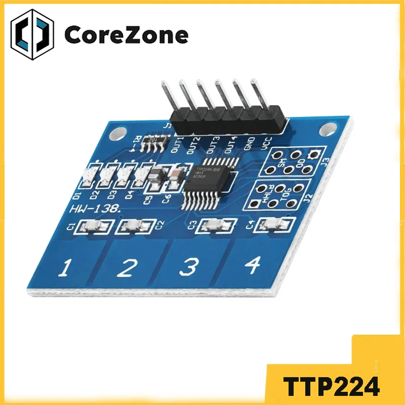 5-10pcs TTP224 4Channel Digital Touch Sensor Capacitive Switch Module Button For Arduino
