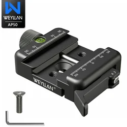 WEYLLAN-adaptador AP50 Arca Swiss Picatinny, abrazadera para trípode, placa de liberación rápida, riel Nato, adecuado para foto de caza, cabeza de bola