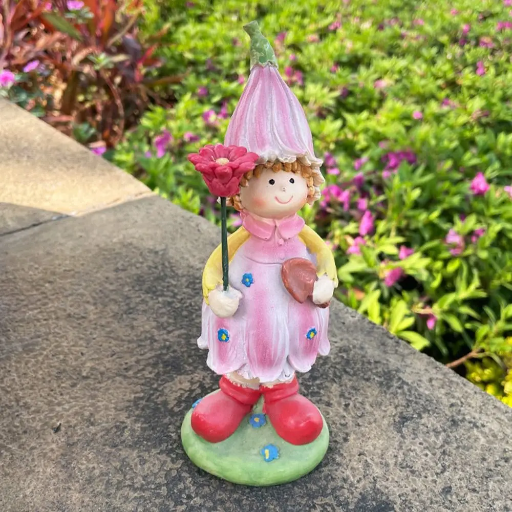 

2pcs Creative Resin Garden Couple Sculpture Cartoon Waterproof Boy and Girl Statue Cute Miniatures Figurine Flowerpot