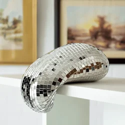 Decor Crafts Melted Disco Ball Sculpture Wall Art Home Decor Table Decor Sculpture Disco Drip Maximalist Home Sparkle Mirror